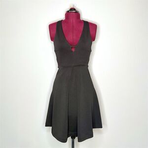 Express Women's Sleeveless Little Black Mini Dress with Cutouts & Keyhole Size 0